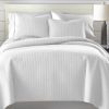 Full/Queen Lightweight White Ultra Soft 3-Piece Microfiber Quilt Set