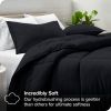 Full/Double size Luxuriously Soft Down Alternative Comforter Set in Black