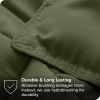 King/Cal King Wrinkle-Resistant Down Alternative Comforter Set in Olive Green