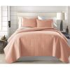King/Cal King Lightweight Blush Ultra Soft 3-Piece Microfiber Quilt Set
