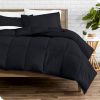 King/Cal King size Luxuriously Soft Down Alternative Comforter Set in Black