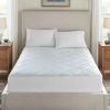 King size Washable Quilted Mattress Pad with Elastic Fitted Skirt