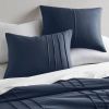 Twin/Twin XL Microfiber Pleated Bohemian style Pre-Washed Comforter Set in Navy