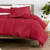 Queen Size All Season Super Soft Down Alternative Comforter Set Red