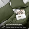Twin/Twin XL size Super Soft Down Alternative Comforter Set in Olive Green
