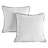 pi18 x 18 in Throw Pillow Inserts Pack of 2 White Down Alternative Pillows Square