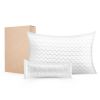 Bed Pillow for Sleeping, Queen Size Luxury Quality Hotel Pillow with Memory Foam Fill, Supportive & Adjustable, Includes Natural Firber Pillowcase