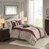 Cal King 7 Piece Jacquard Comforter Set with Throw Pillows