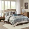 7 Piece Comforter Set Blue King