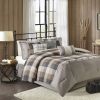 7 Piece Herringbone Comforter Set Neutral Cal King