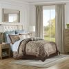 12 Piece Comforter Set with Cotton Bed Sheets Blue/Brown Full