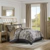 12 Piece Comforter Set with Cotton Bed Sheets Black Queen