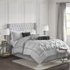 7 Piece Tufted Comforter Set Grey King