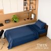 Bedding Twin Bed Sheets Set - 3 Piece Bedding - Brushed Microfiber - Shrinkage and Fade Resistant - Easy Care (Twin, Navy Blue)