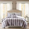 King 4PC Faux Fur Comforter Set