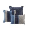 7 Piece Microsuede Comforter Set Navy King