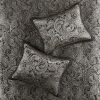 5 Piece Jacquard Bedspread Set with Throw Pillows Black King