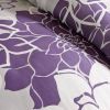 Printed Cotton Sateen Comforter Set Taupe Grey/Purple Twin/Twin XL