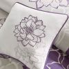 Printed Cotton Sateen Comforter Set Taupe Grey/Purple Twin/Twin XL