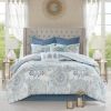 8 Piece Cotton Floral Printed Reversible Comforter Set