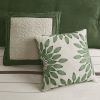 7 PC Pieced Faux Suede Comforter Set Green Queen