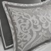 8 Piece Jacquard Comforter Set Silver/Silver King