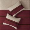 7 PC Pieced Faux Suede Comforter Set Red Queen
