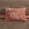 7 Piece Faux Suede Comforter Set Coral Cal King