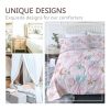 Comforter Set for Girls, 3 Piece Pink Galaxy Bedding with Stars and Moon, Unicorn Themed Quilt Sets