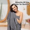 Grey Bath Towels 2 Pack, Microfiber Bathroom Towel, Super Soft Highly Absorbent Bath Towel Set, Quick Drying Towels for Sport, Yoga, SPA, Fitness