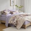 Floral Comforter Set with Bed Sheets Taupe King