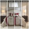 Cal King 7 Piece Jacquard Comforter Set with Throw Pillows