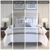 8 Piece Embroidered Comforter Set White Cal King