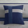 7 Piece Faux Suede Comforter Set Blue Cal King