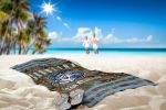 UNC OFFICIAL NCAA Realtree "Stripes" Beach Towel; 30" x 60"
