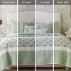 6 Piece Cotton Percale Quilt Set with Throw Pillows Full/Queen
