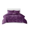 King/Cal King Velvet Comforter Set with Throw Pillow