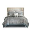 12 Piece Comforter Set with Cotton Bed Sheets Teal Queen