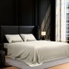 Bedding Queen Bed Sheets Set - 4 Piece Bedding - Brushed Microfiber - Shrinkage and Fade Resistant - Easy Care (Queen, White)
