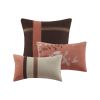 7 Piece Faux Suede Comforter Set Coral King