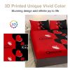 Romantic Hearts Love King and Queen Crown Bedding Set,3 Pieces Couple Fitted Sheet with 2 Pillowcases