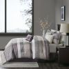 7 Piece Jacquard Comforter Set Purple King