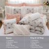 9 Piece Cotton Percale Comforter Set Blush King