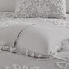 3 Piece Tufted Cotton Chenille Floral Comforter Set