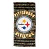 Steelers OFFICIAL NFL Realtree "Stripes" Beach Towel; 30" x 60"