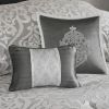 8 Piece Jacquard Comforter Set Silver/Silver King