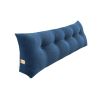 SOGA 100cm Blue Triangular Wedge Bed Pillow – Bedside Backrest Cushion