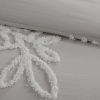 3 Piece Tufted Cotton Chenille Floral Comforter Set