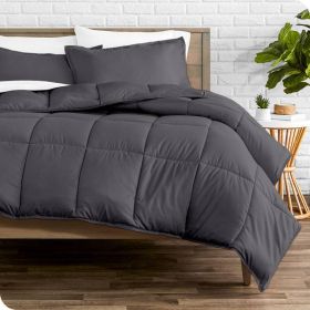 Twin/Twin XL Size All Season Super Soft Down Alternative Comforter Set Grey