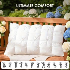 Brushed Twist Pillow, Down Pillow, Down Fiber Two-in-one Pillow,  Double-layer Design, Breathable, OKO-100 Certified (Option: 48X74CM 6pcs)